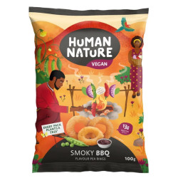 pea rings smoky bbq human nature 100g