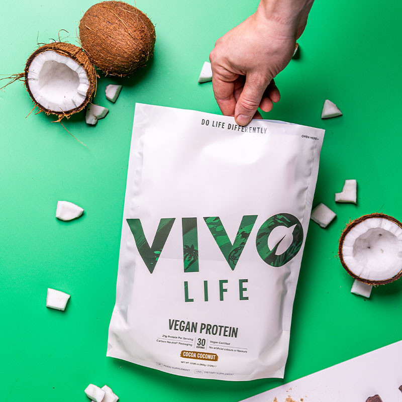 Vivo Life protein powder cocoa coconut
