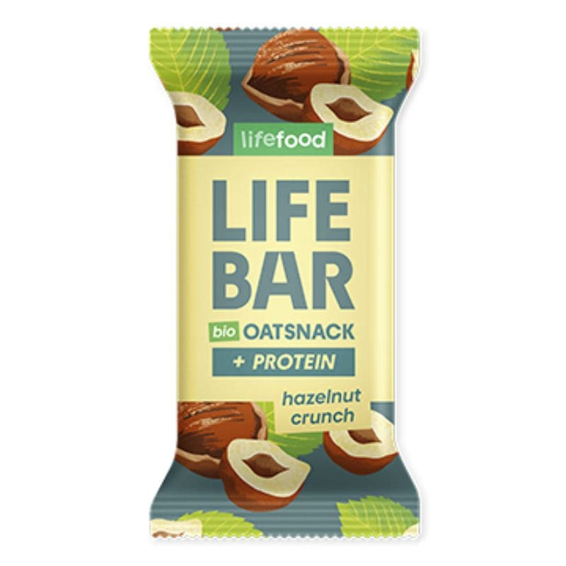 lifefood lifebar oat snack noisette crunchy 40g