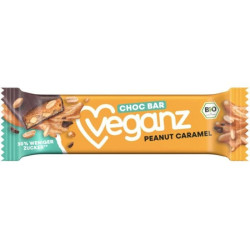 choc bar caramel peanut veganz 50g