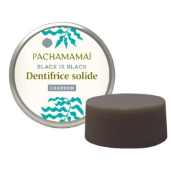 pachamamai dentifrice solide black is black au charbon 20g