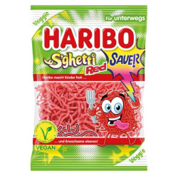 bonbons haribo vegan sghetti rouge - fraise