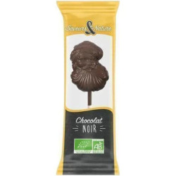 sucette pere noel chocolat noir saveurs et nature 10g