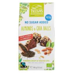 balls chocolat noir amandes chia belvas sans sucres ajoutes 100g