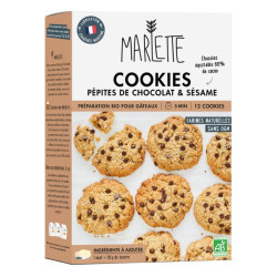 preparation cookies marlette pepites de chocolat & sésame 350g