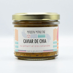 caviar de chia piment coriandre maison manlène 110g