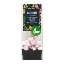 cuillere a chocolat chaud vegan cocoba dark chocolate marshmallows