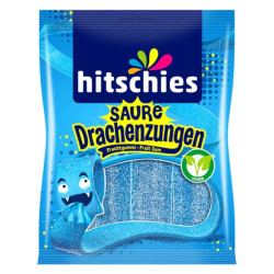 hitschies bonbon acidule drachenzungen bleu 125g