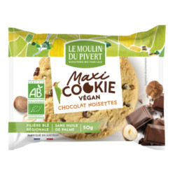 maxi cookie chocolat noisettes le moulin du pivert